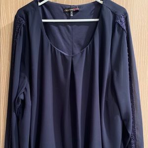 NWT navy blouse